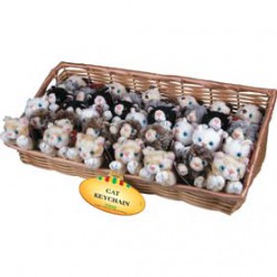 chaton peluche porte clés