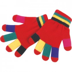 Gants multicolores : hiver...